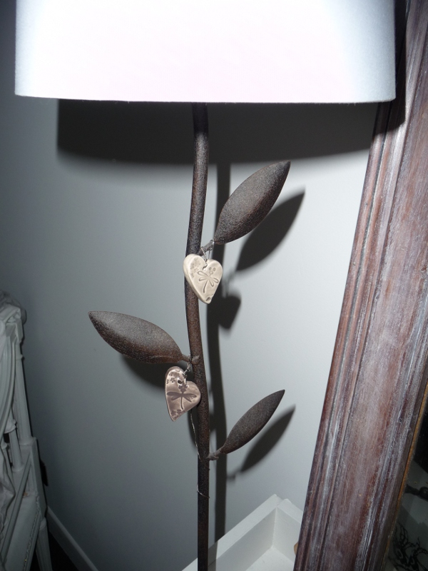 lampe avec pampilles coeur