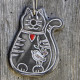 Chat "Moustache" - Petite taille