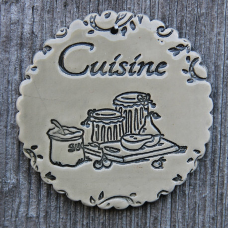 faïence ronde "Cuisine" (pot de confiture)