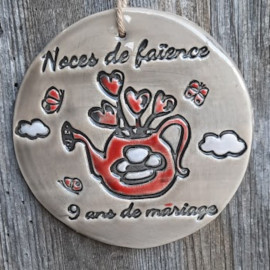 Noces de faïence - 9 ans d'amour (lin)