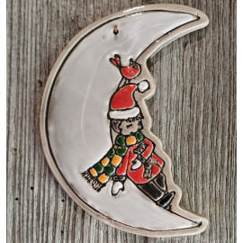 Lune et lutin de Noël